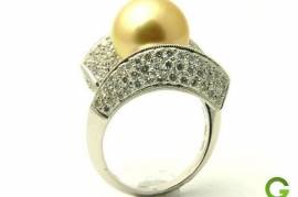 Abigail 18K Golden South Sea Pearl Ring